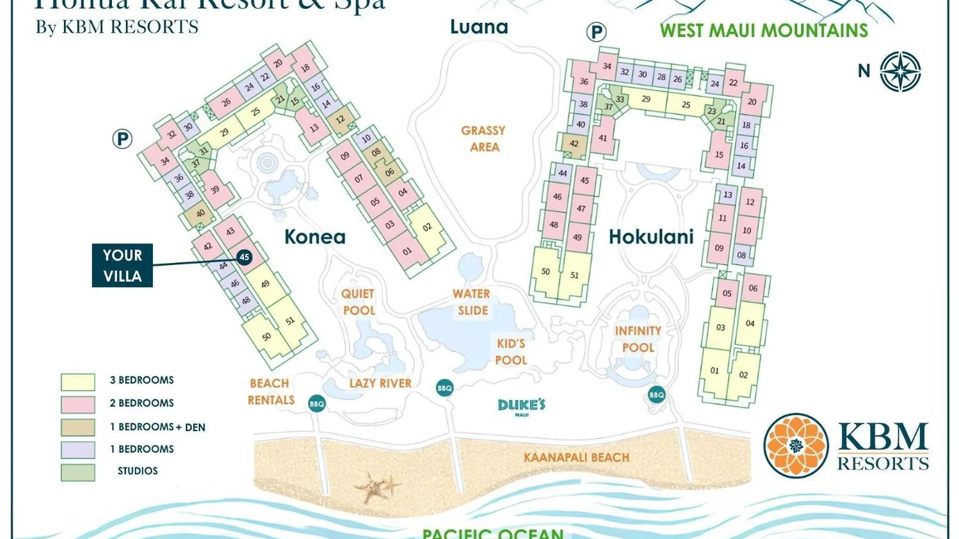 Kbm Resorts Free Car Honua Kai Konea Hkk-445 Remodeled Spacious Ocean Views Kaanapali 0*,  United States